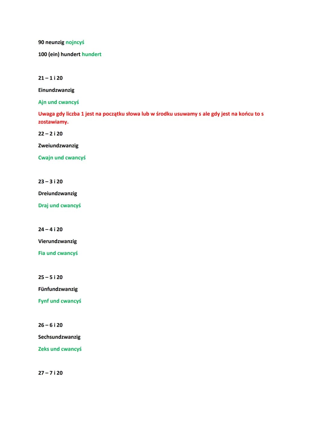 Thema: Zahlen von 0 bis 100- Rechtschreibung und Aussprache - Liczby od 0 do 100 - pisownia I
wymowa.
O null nul
1 eins ajns
2 zwei cwajn
3 
