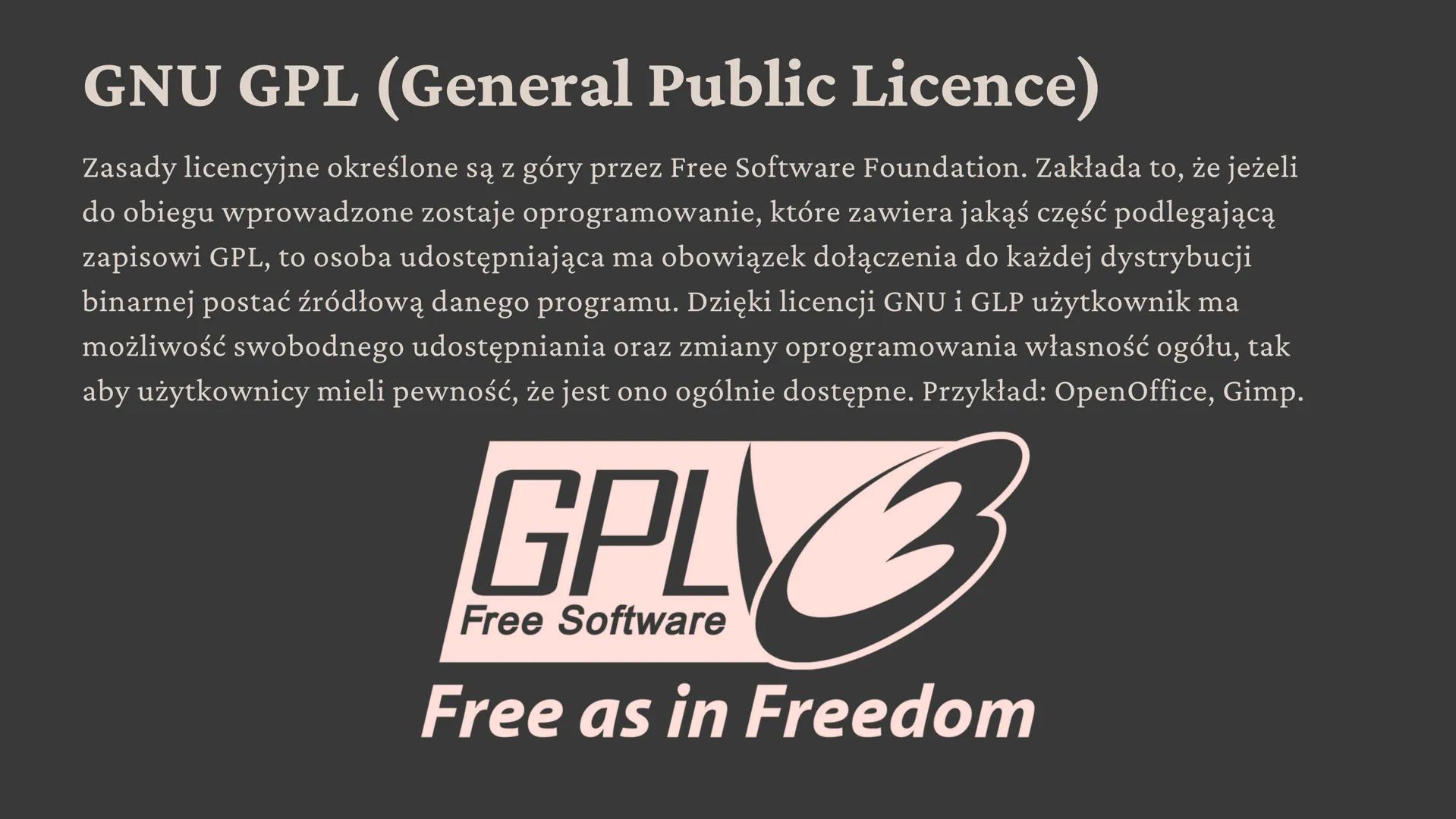Licencje na
oprogramowanie Co to licencja oprogramowania?
Licencja oprogramowania jest to umowa pomiędzy
autorem lub wydawcą a użytkownikiem