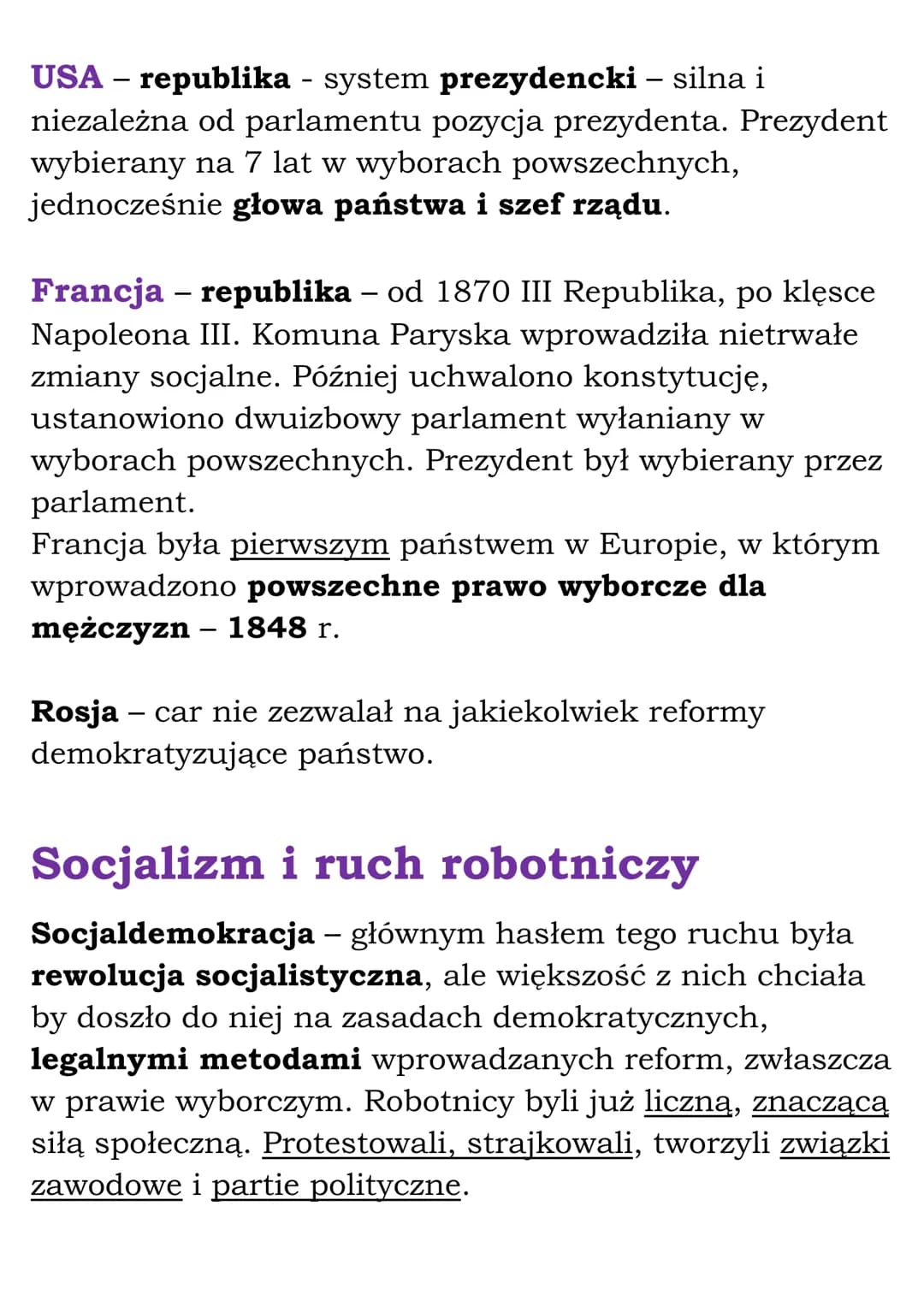 Nowe ideologie i ruchy
społeczne
Demokratyzacja w Europie Zachodniej
Rewolucja przemysłowa -> zmiany społeczne ->
demokratyzacja ustrojów:
-