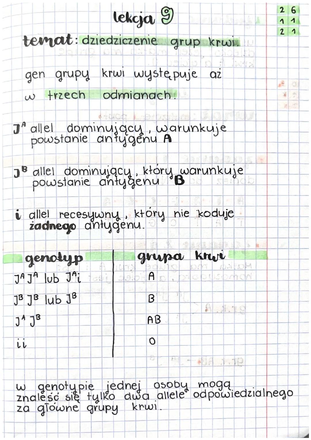 lekcja G
temat: dziedziczenie grup krwi.
gen grupy krwi występuje aż
w trzech
odmianach.
J allel dominujący, warunkuje
powstanie antygenu A

