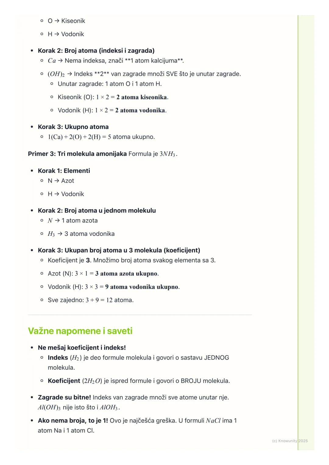 # Molekuli i hemijske formule

Uvod u molekule i formule

Molekuli su najmanje čestice supstance koje zadržavaju njene hemijske
osobine. Sas