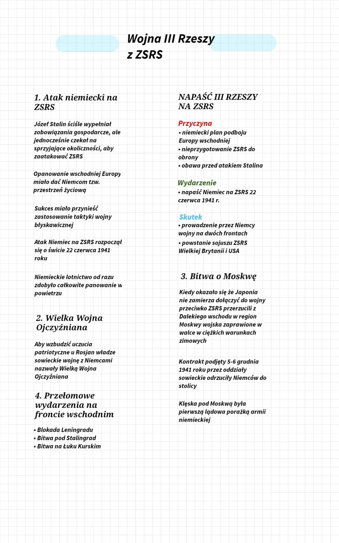 1. Atak niemiecki na
ZSRS
Józef Stalin ściśle wypełniał
zobowiązania gospodarcze, ale
jednocześnie czekał na
sprzyjające okoliczności, aby
z