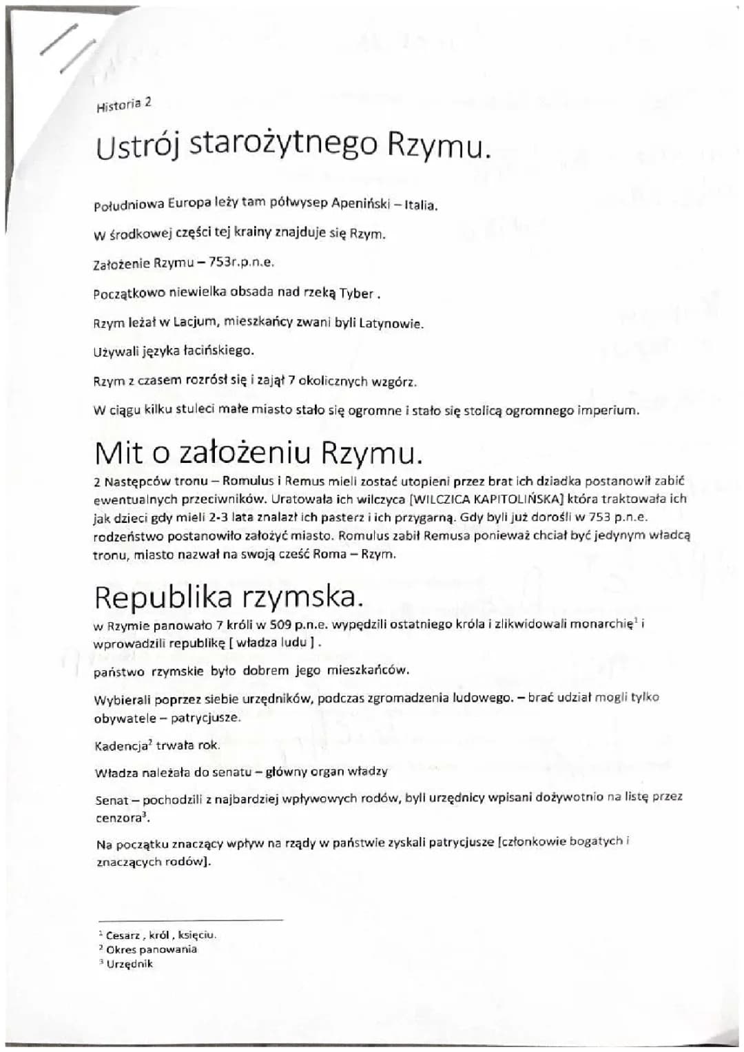  Ustrój starożytnego Rzymu