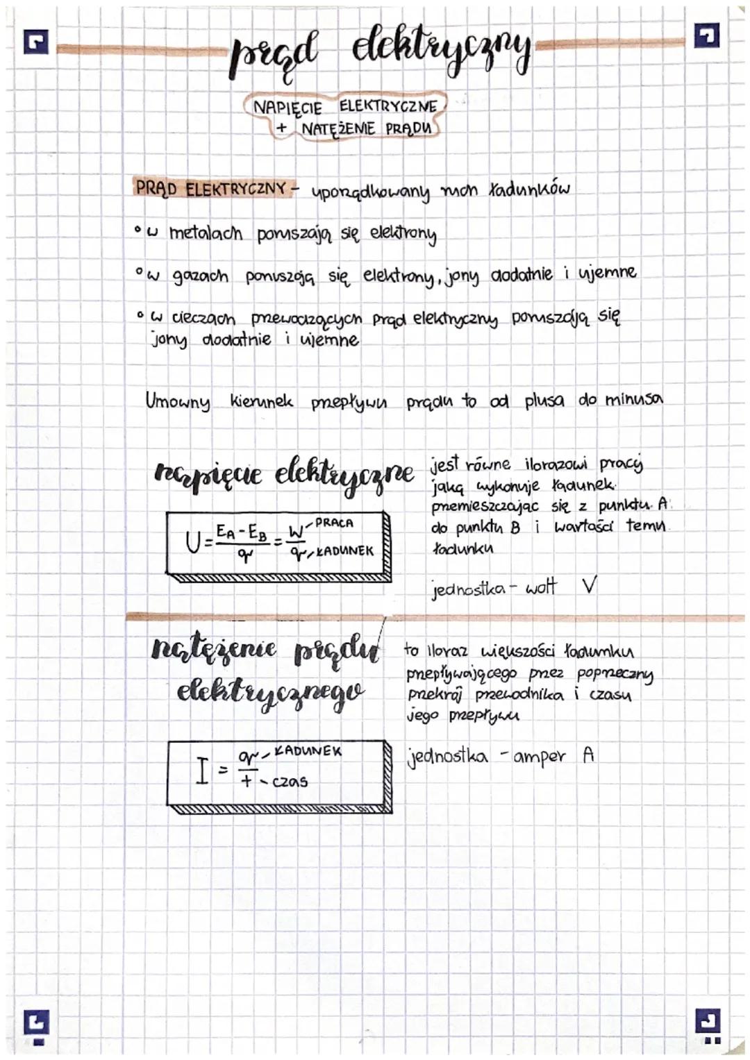 Prąd elektryczny: Napięcie i natężenie – Podstawy fizyki
