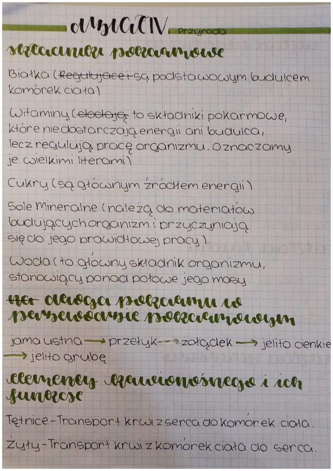 cUiN
Przyroda
sketaanieri porraamowe
Biatka (Regulujace isą podstawowym budulcem
komórek ciatal
Witaminy (eleelają to składniki pokarmowe,
k
