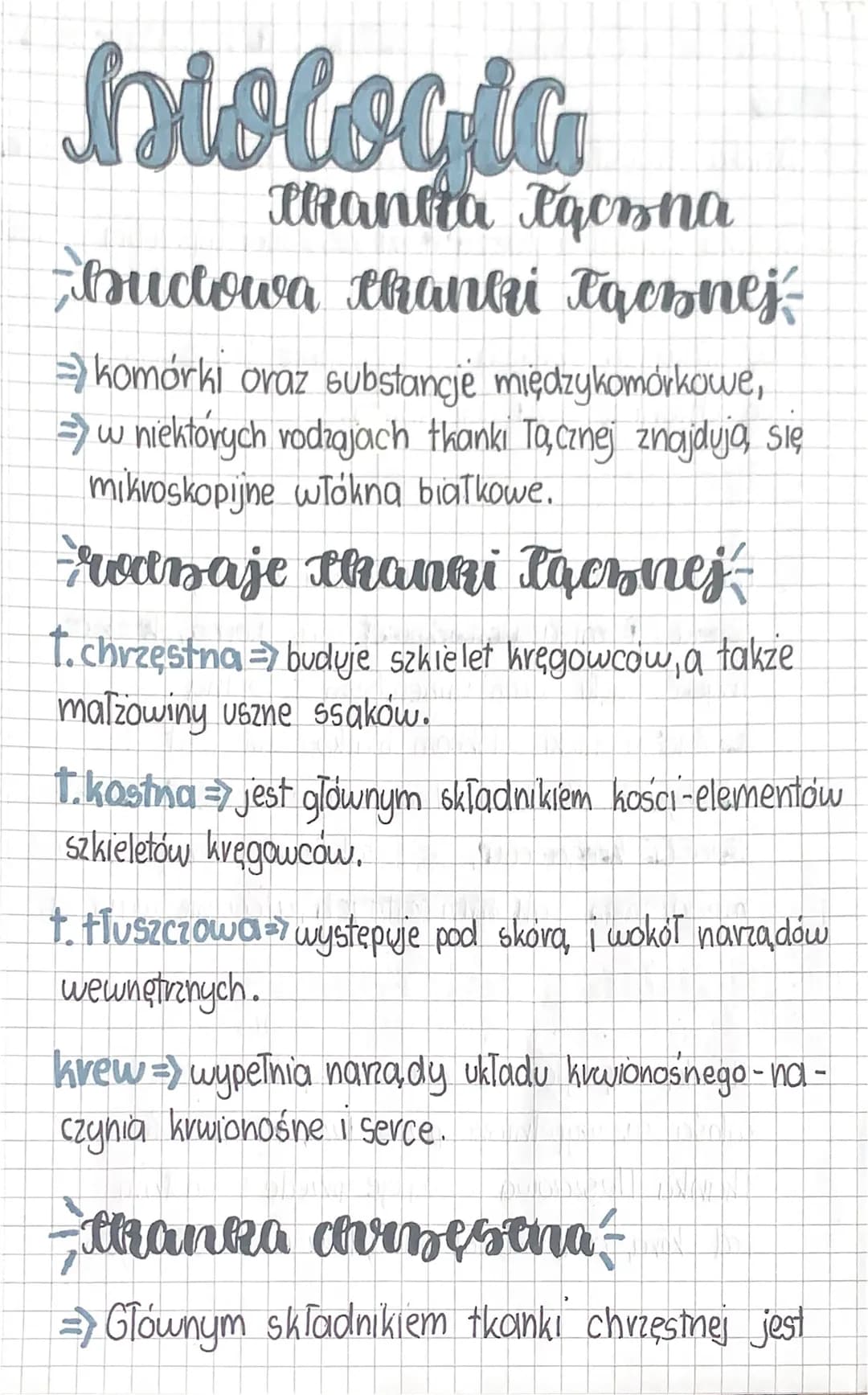 biologia
thanda Paczna
buctowa thantzi taoznej
komórki oraz substancje międzykomórkowe,
w niektórych rodzajach tkanki Tącznej znajdują się
m
