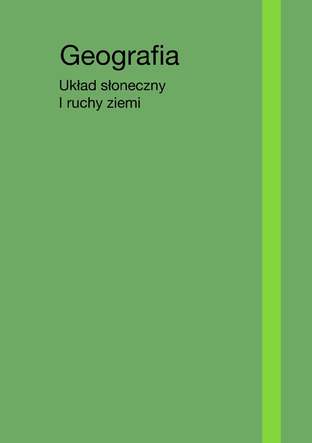 Układ Słoneczny: Ruch Obiegowy i Obrotowy