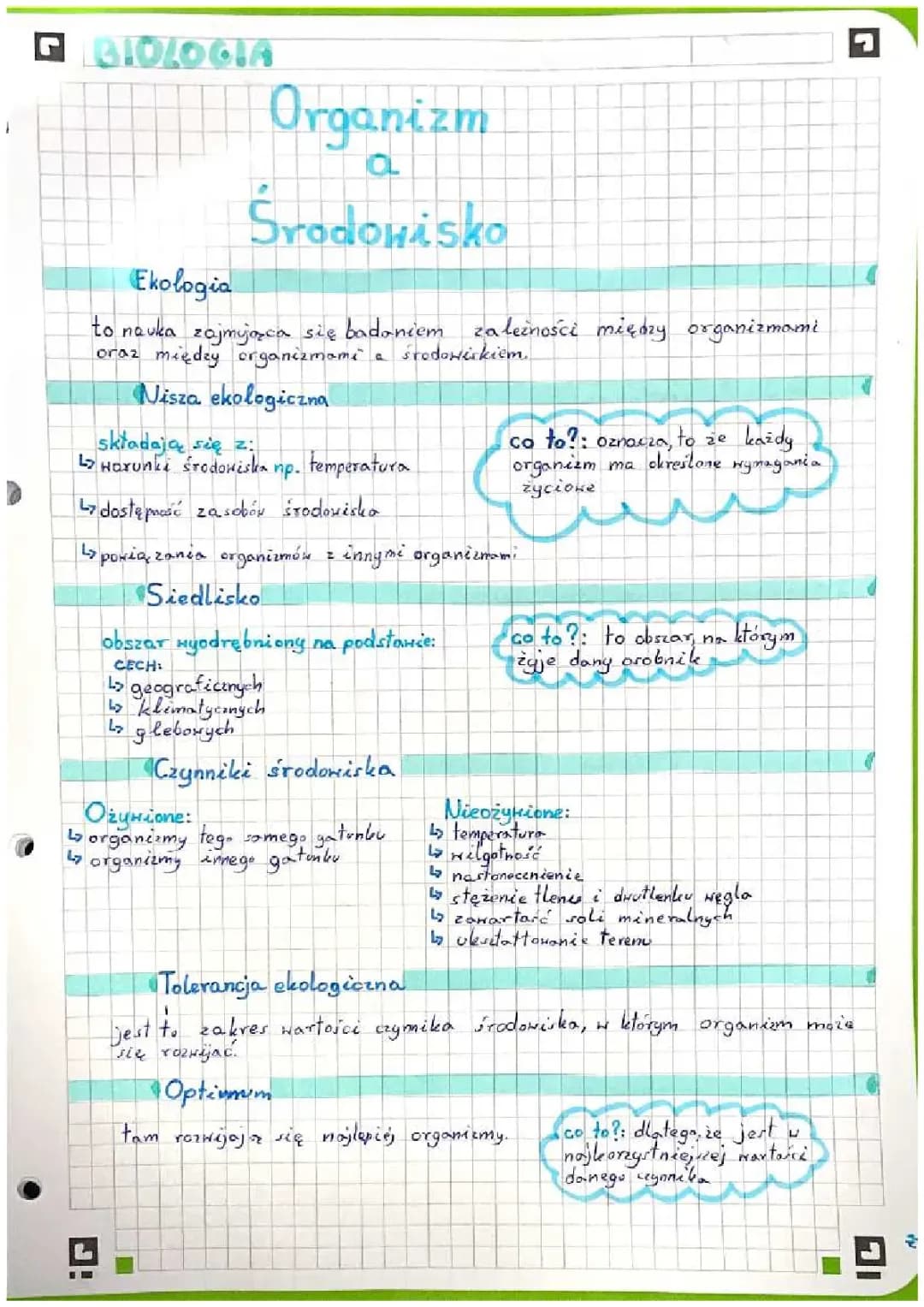 Organizm a środowisko 