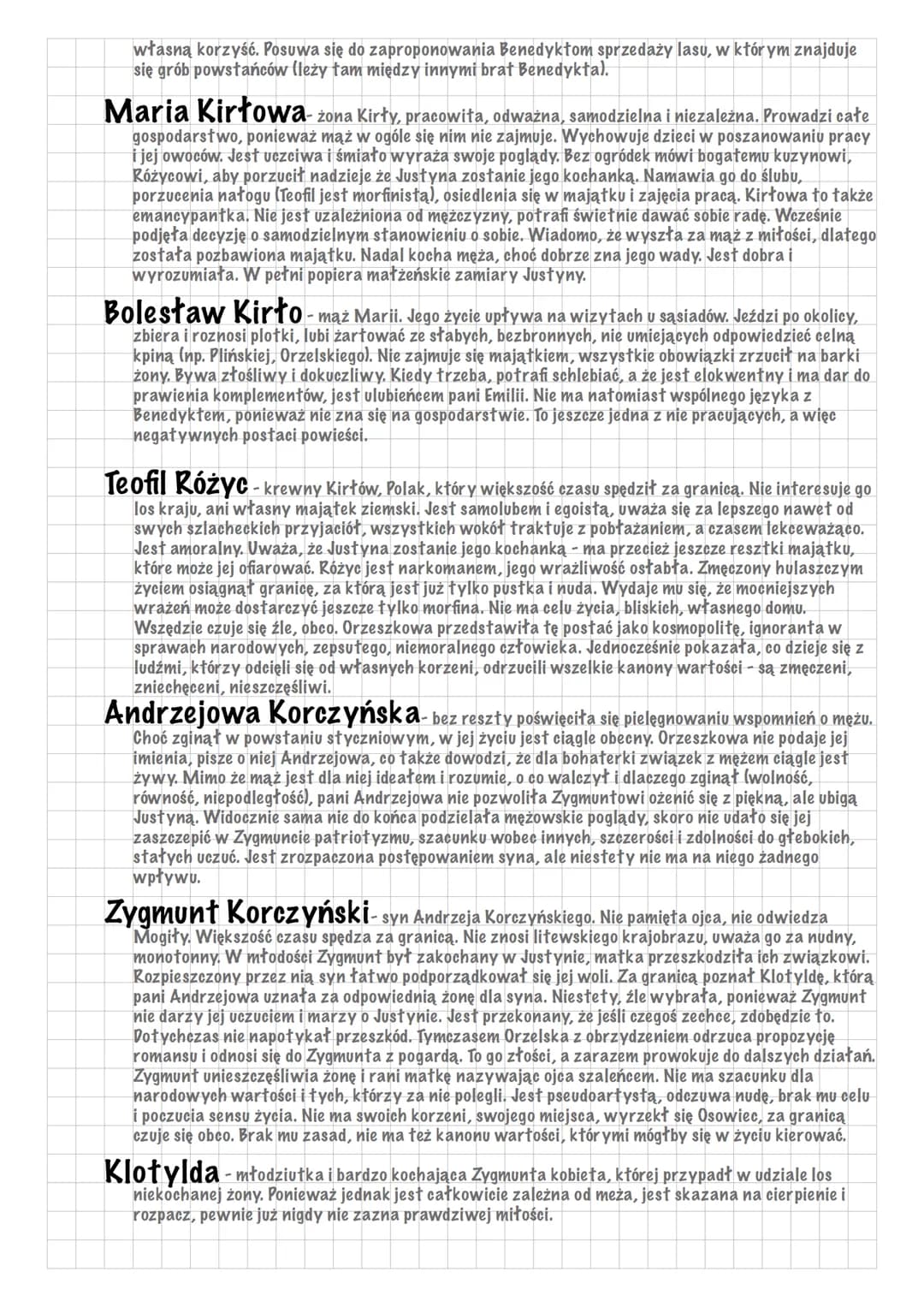 NAD NIEMNEM
Autor: Eliza Orzeszkowa
Typ utworu:powieść
Data wydania: 1888 rok
Bohaterowie:
Benedykt Korczyński- właściciel majątku Korczyn. 