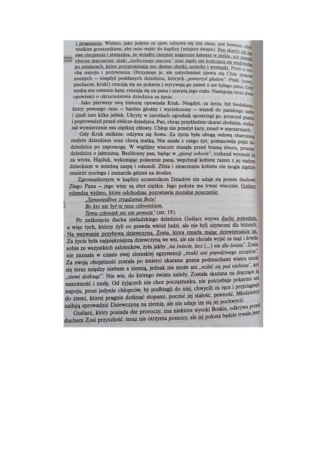 DZIADY CZĘŚĆ II
BOHATEROWIE UTWORU:
Świat umarłych
Świat żywych
i Rózi;
Guślarz - przewodnik chóru, prowadzący obrzęd Aniołki - duchy zmarły