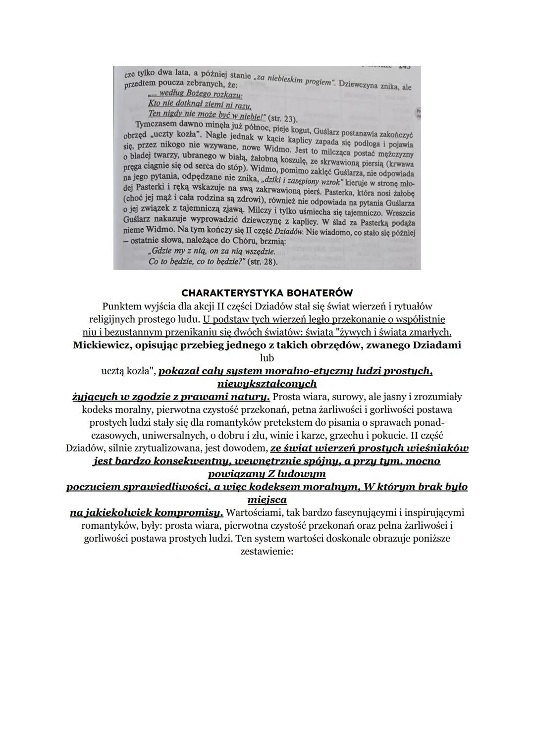 DZIADY CZĘŚĆ II
BOHATEROWIE UTWORU:
Świat umarłych
Świat żywych
i Rózi;
Guślarz - przewodnik chóru, prowadzący obrzęd Aniołki - duchy zmarły