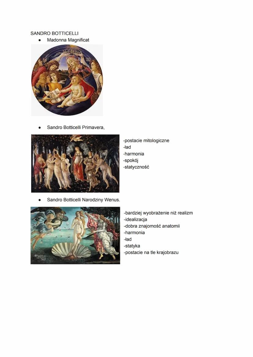 we Włoszech
-XV.-Quattrocento
-XVI.-Cinquecento
-powrót do antyku(starożytnej grecji i Rzymu)
RENESANS-ODRODZENIE
CECHY: akt, mitologiczne p