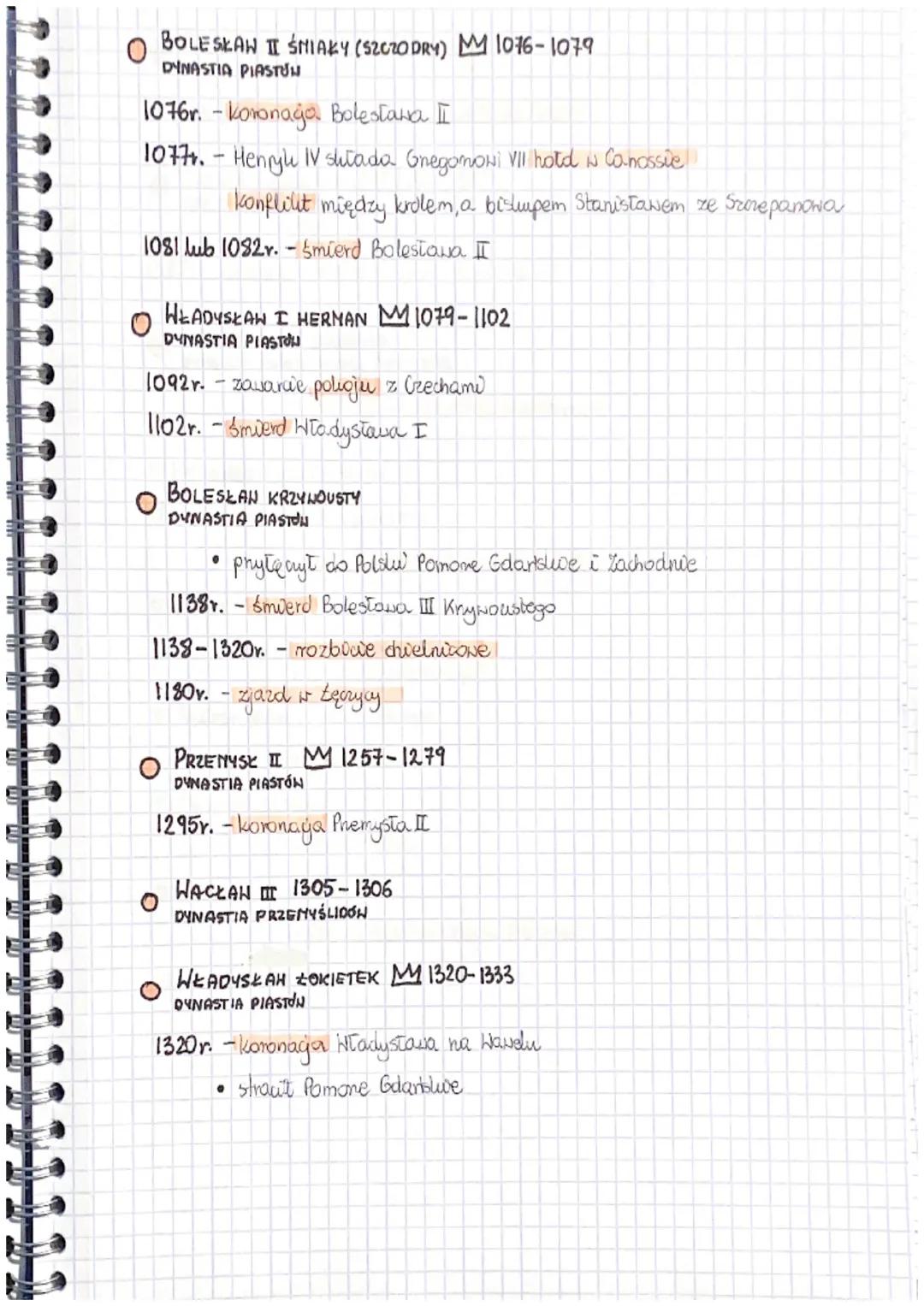 KRÓLOWIE POLSKI
0
NIESZKO I
DYNASTIA PIASTÓN
14 KWIETNIA 966. - chrzest Polslu
965y-sojusz z Czechami
972v. - bitwa pod ledynią
992y. Smierd