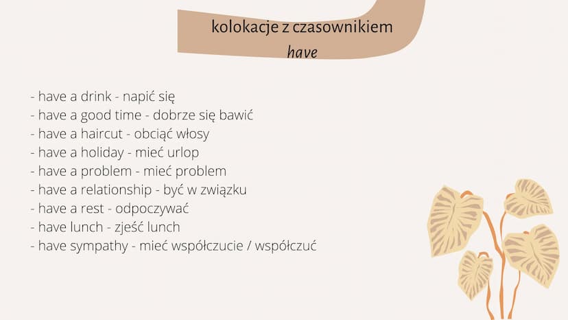 Najważniejsze kolokacje
w języku angielskim PLAN PREZENTACJI
1. Czym są kolokacje?
2. kolokacje z czasownikiem have
3. ,, do
4. ,, make
5. ,