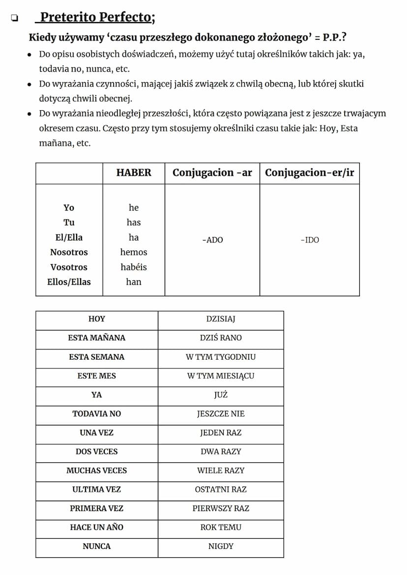 Español
□ Presente;
Conjugacion-ar Conjugacion-er Conjugacion-ir
TRABAJAR
BEBER
VIVIR
trabaj-o
beb-o
viv-0
trabaj-as
beb-es
viv-es
trabaj-a
