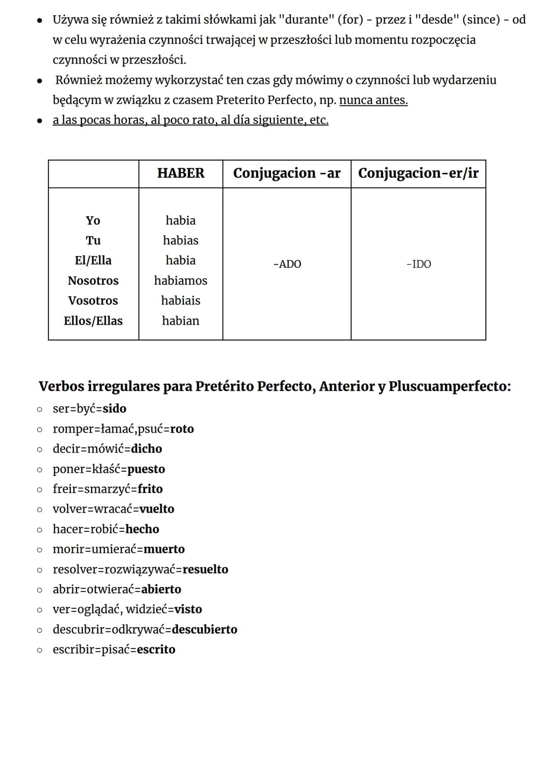 Español
□ Presente;
Conjugacion-ar Conjugacion-er Conjugacion-ir
TRABAJAR
BEBER
VIVIR
trabaj-o
beb-o
viv-0
trabaj-as
beb-es
viv-es
trabaj-a

