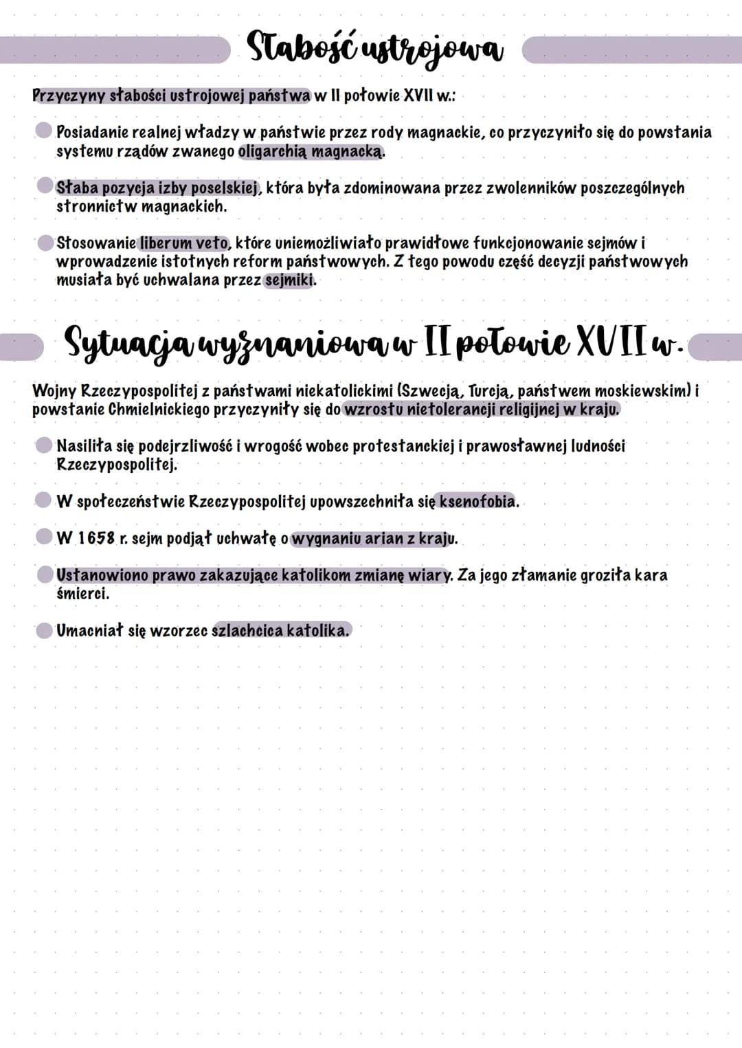 Kryzys Rzeczypospolitej
w XV II w.
Problemy gospodarcze
Problemy gospodarcze Rzeczypospolitej w Il połowie XVII w. wynikały z wielu przyczyn