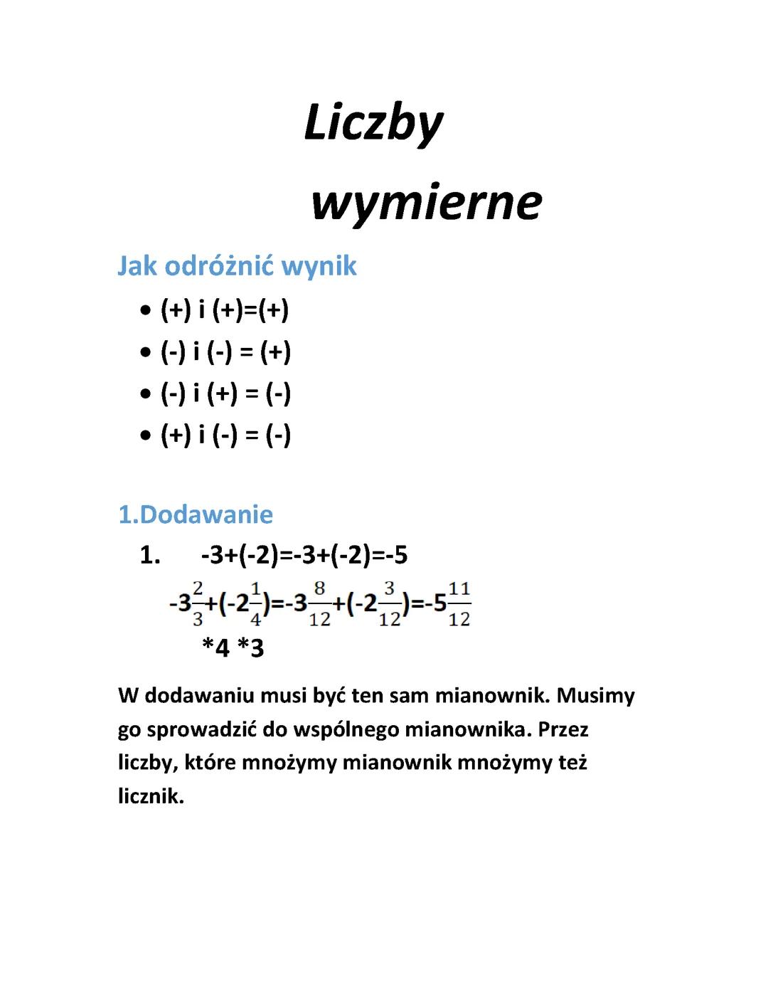 Liczby wymiene