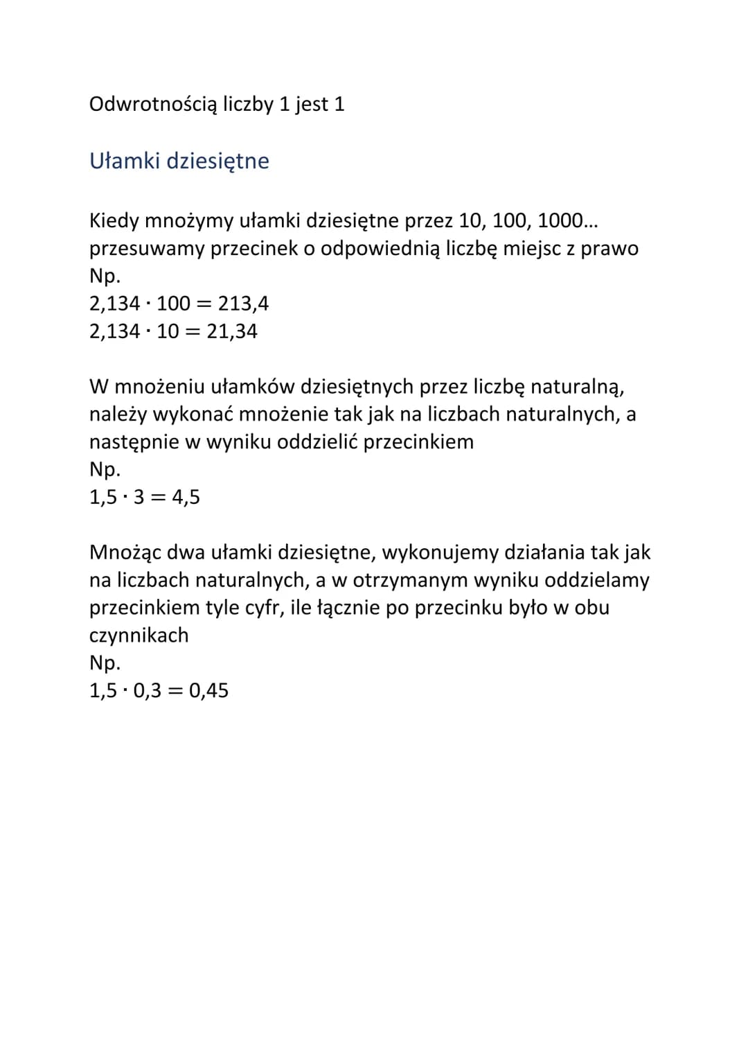 Mnożenie ułamków
Ułamki zwykłe
Obliczając ułamek liczby naturalnej mnożymy ułamek przez tę
liczbę
Przy mnożeniu ułamków mnożymy licznik prze