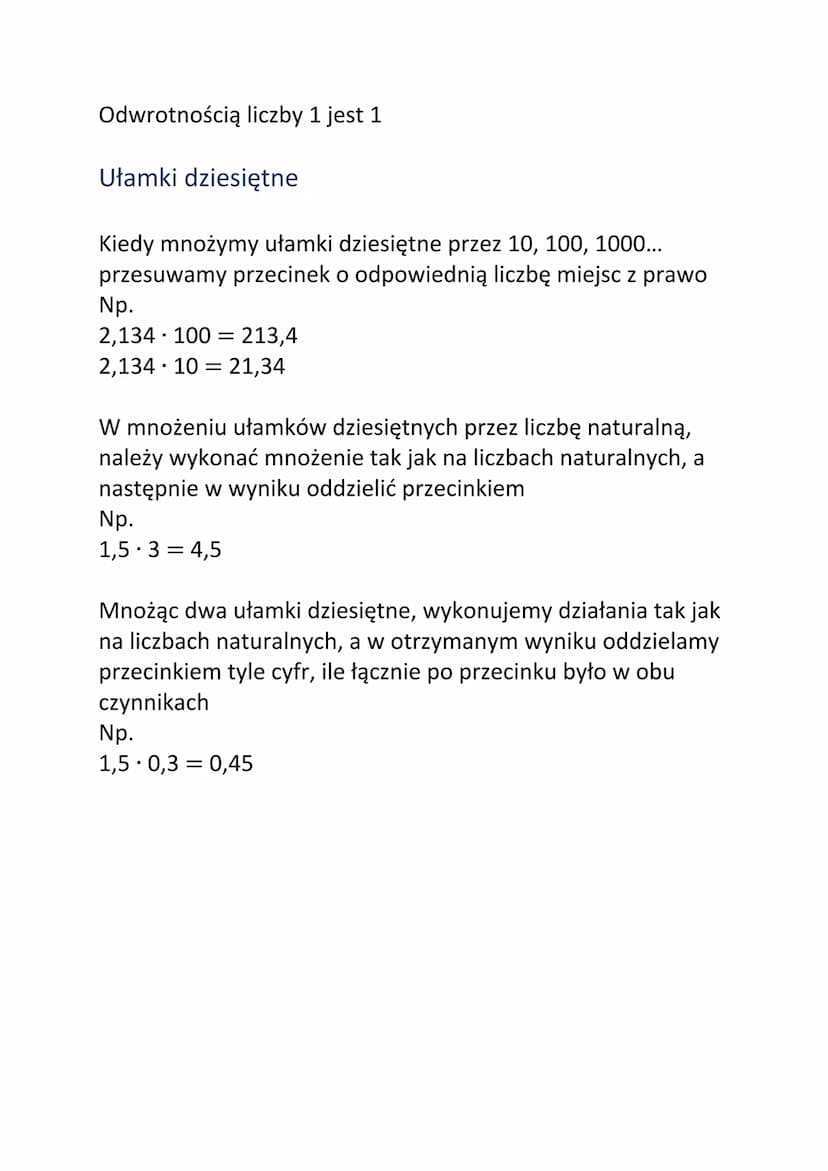 Mnożenie ułamków
Ułamki zwykłe
Obliczając ułamek liczby naturalnej mnożymy ułamek przez tę
liczbę
Przy mnożeniu ułamków mnożymy licznik prze