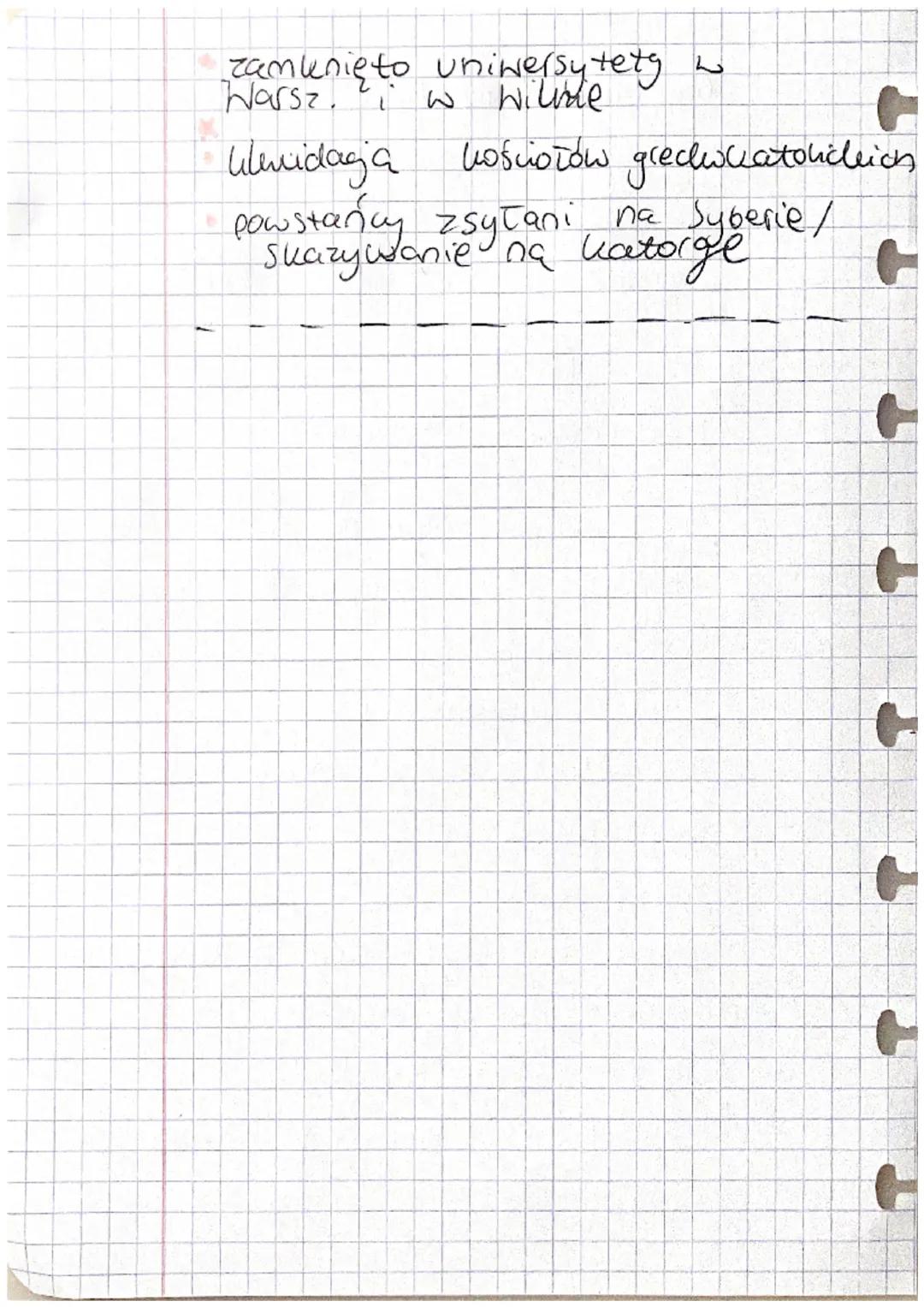 H
lowstanie listopadowe
przyczyna:
tamame przez
cara zapisón
Konsty tugi
Kidlestwa
Polskiego
dażenie Polaków
do odzys
niepodległości
Repreje