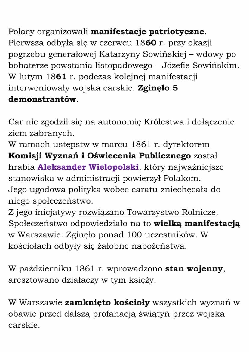 Ziemie polskie w drugiej
połowie XIX wieku
1.Powstanie styczniowe
Geneza powstania styczniowego
Po klęsce Rosji w wojnie krymskiej nastąpił 