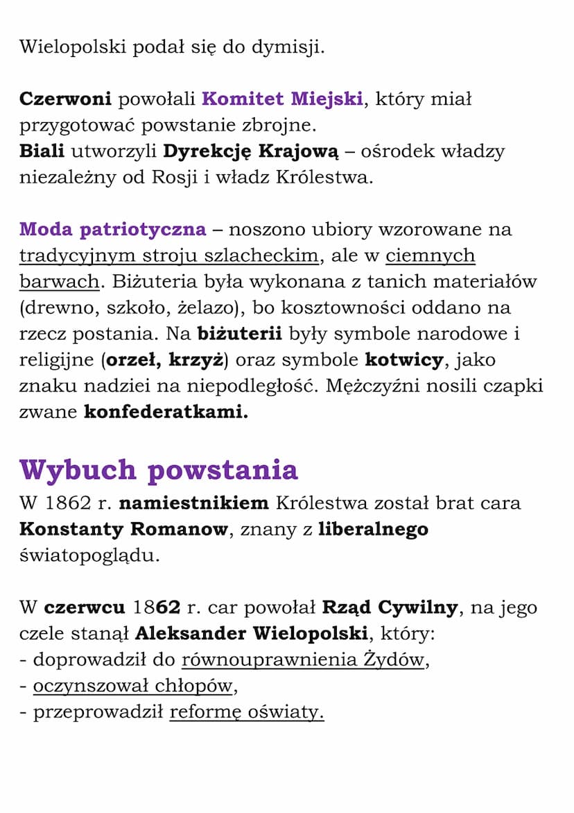 Ziemie polskie w drugiej
połowie XIX wieku
1.Powstanie styczniowe
Geneza powstania styczniowego
Po klęsce Rosji w wojnie krymskiej nastąpił 