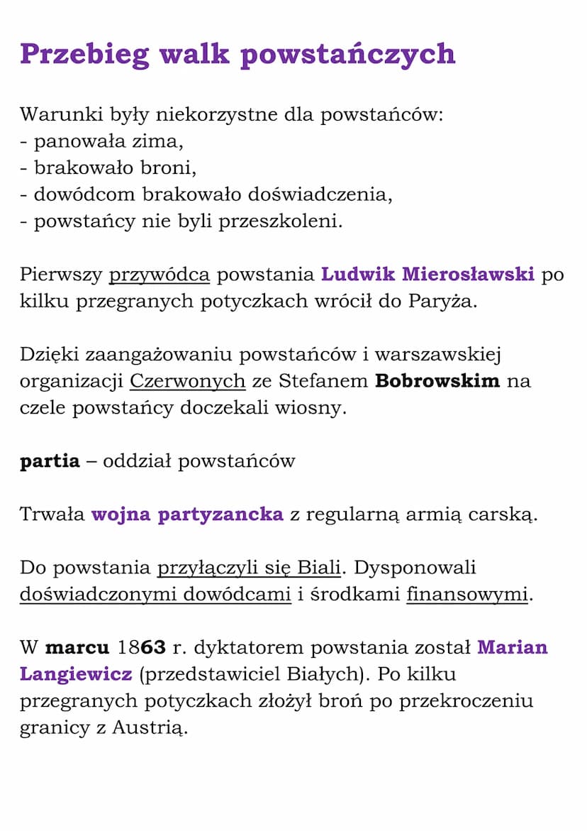 Ziemie polskie w drugiej
połowie XIX wieku
1.Powstanie styczniowe
Geneza powstania styczniowego
Po klęsce Rosji w wojnie krymskiej nastąpił 