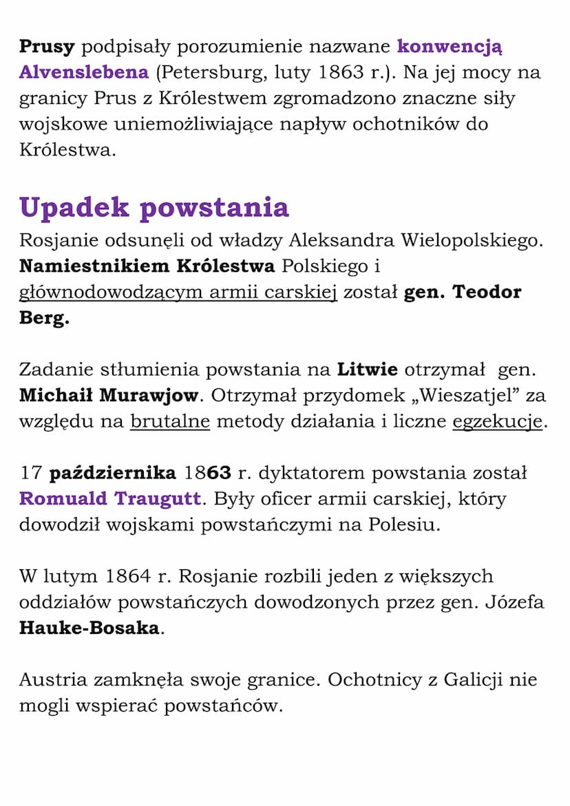 Ziemie polskie w drugiej
połowie XIX wieku
1.Powstanie styczniowe
Geneza powstania styczniowego
Po klęsce Rosji w wojnie krymskiej nastąpił 