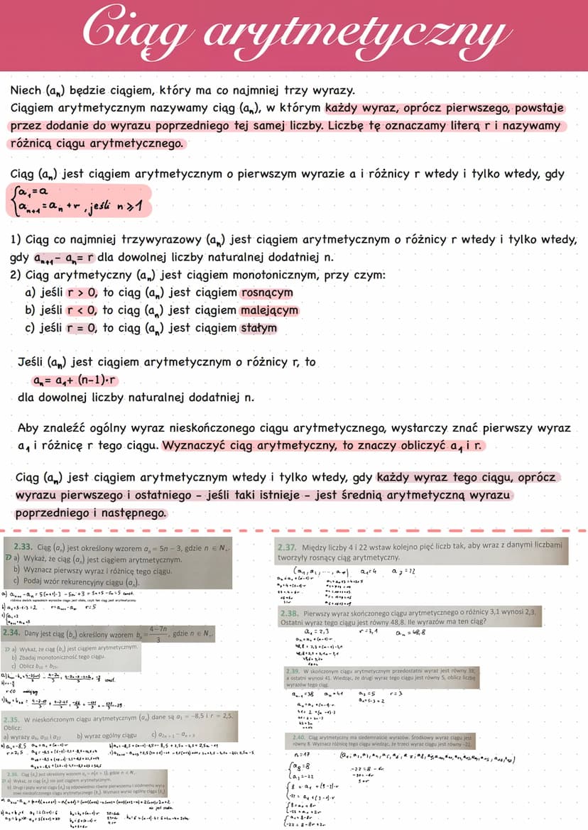 Określenie ciągu. Sposoby opisywania ciągów.
123 456 789
III III III
943 ŽŽ0 711
Ciągiem skończonym nazywamy funkcję, której dziedziną
jest 