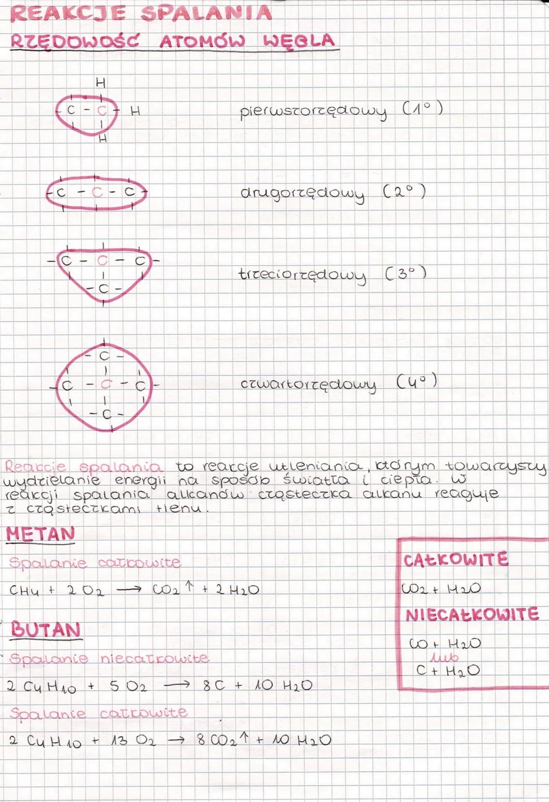 # WEGLOWODORY

ALKANY to węglowodory nasycone w których
cząsteczkach wszystkie atomy węgla są połączone
wiązaniani pojedynczymi.

-C-C-C-C-
