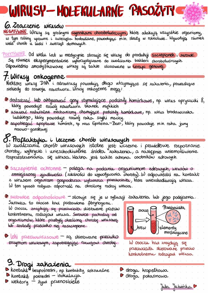 WIRUSY-MOLEKULARNE PASOŻYTICAL
Te
1. Wirusy to czynniki zakaźne zbudowane z białka i kwasu nukleinowego.
wewnątrzkomórkowe pasożyty atakują 