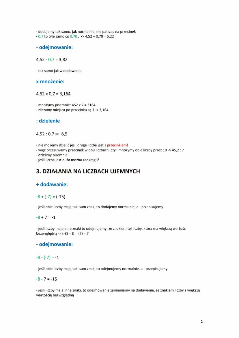 Egzamin 8 2025 - najważniejsze zagadnienia
Liczby rzeczywiste
1. DZIAŁANIA NA UŁAMKACH ZWYKŁYCH
+ dodawanie:
4 3 28 15 43
+ =
+ = = 1-
5 7 3