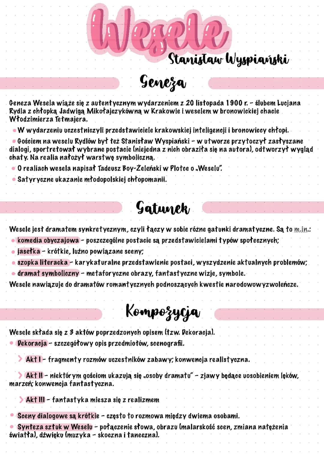 Wesele: Streszczenie, Bohaterowie, Symbole i Czas Akcji