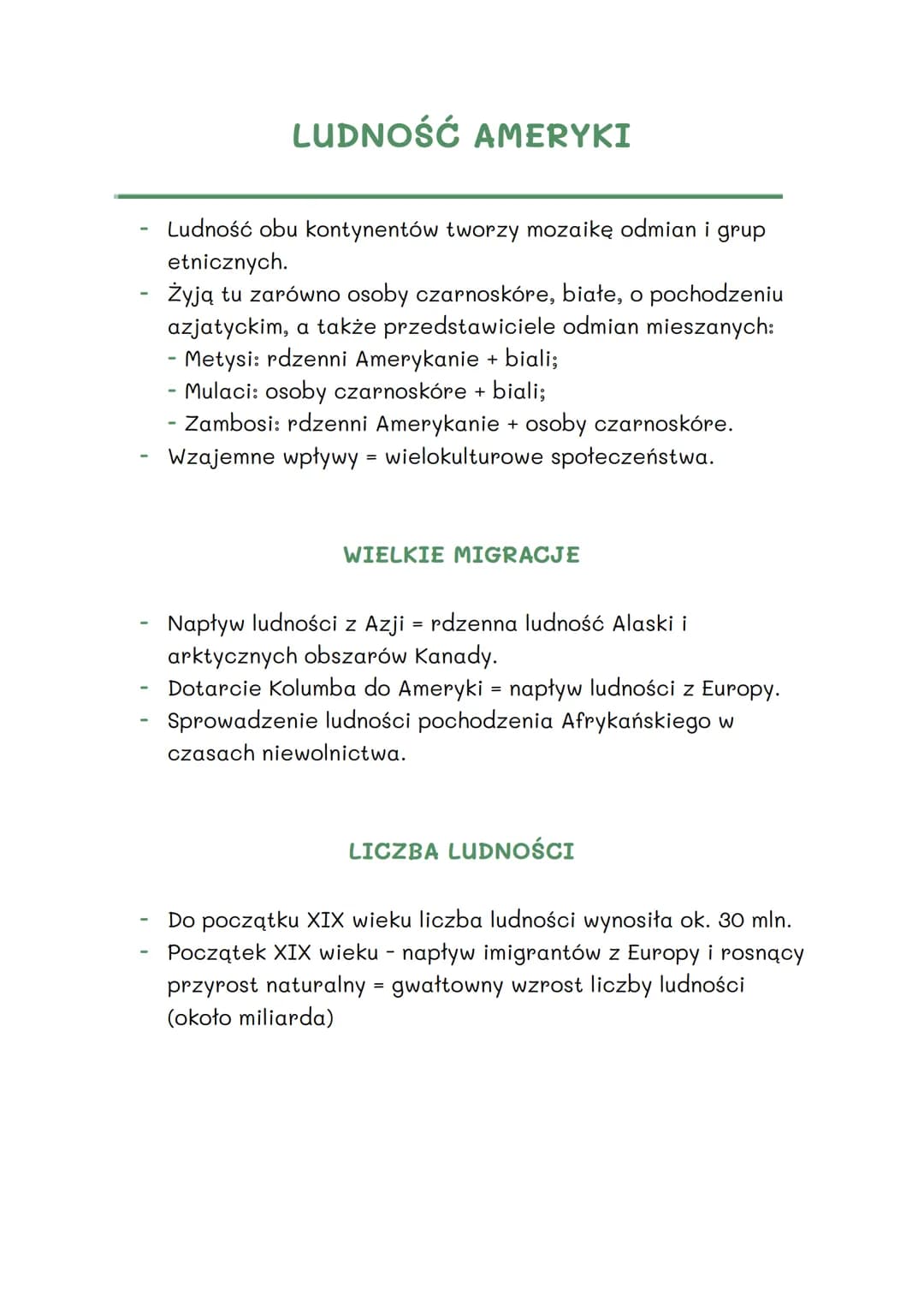 LUDNOŚĆ AMERYKI
Ludność obu kontynentów tworzy mozaikę odmian i grup
etnicznych.
Żyją tu zarówno osoby czarnoskóre, białe, o pochodzeniu
azj