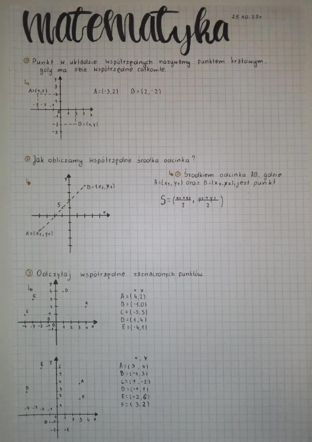 # matematyka
25.40.22
@Punkt w uktaolzie współrzędnych nazywamy punktem kratowym..
ما
goly ma obie współrzędne całkowite.
3
A=(XY)
ها
A:(-3,