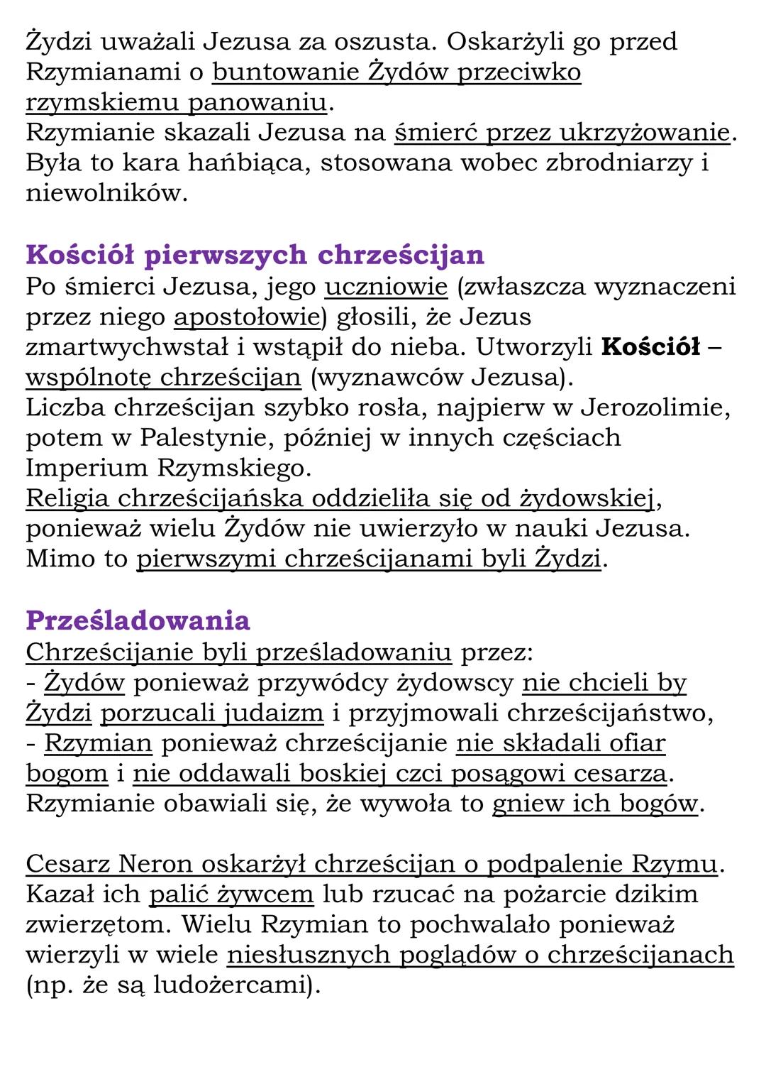 # Narodziny chrześcijaństwa
KL 5, GWO

Religia Rzymian
- politeizm,
- bogowie przypominający Greckich:
  **Jowisz** (jak grecki Zeus),
  **M