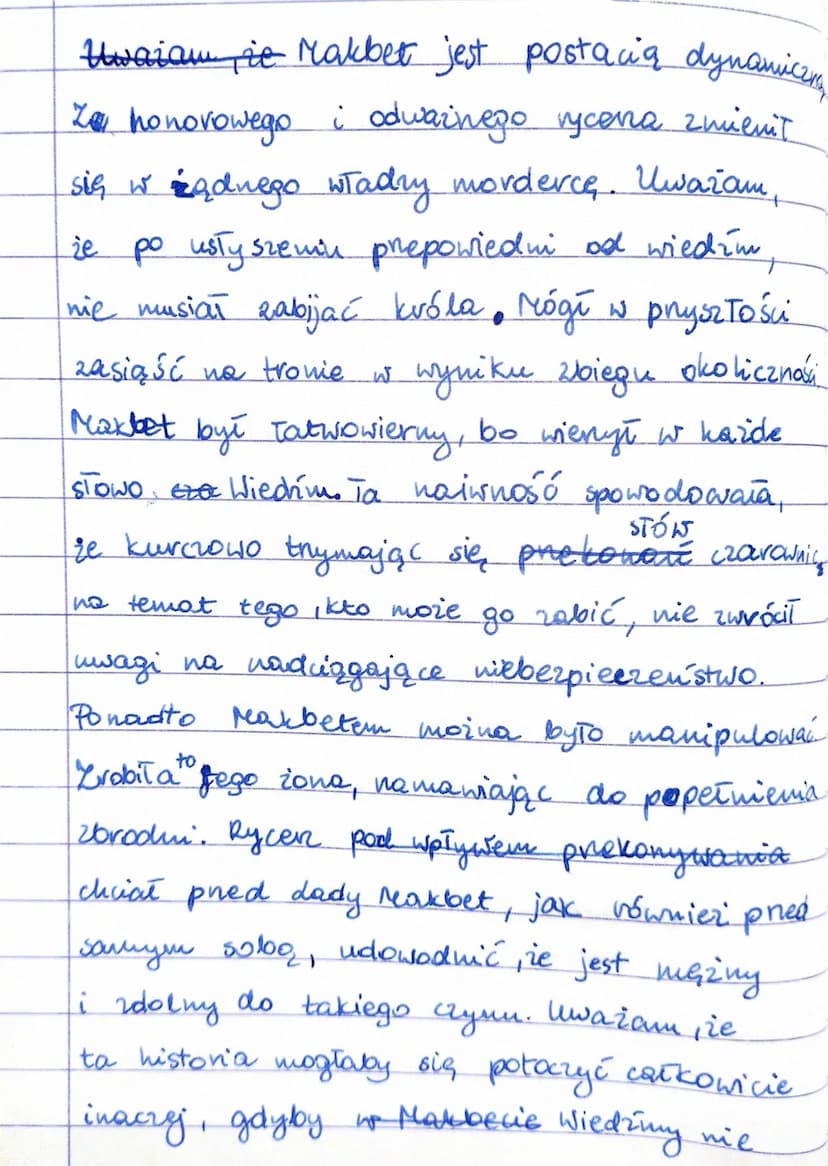 Lekcja
Temat: Rola sił fantastycznych w histò
ni Makbeta.
Po spotkaniu Makbeta i Banka z Wiedźmani
w rycenach wroudhona została ciekowość.
M