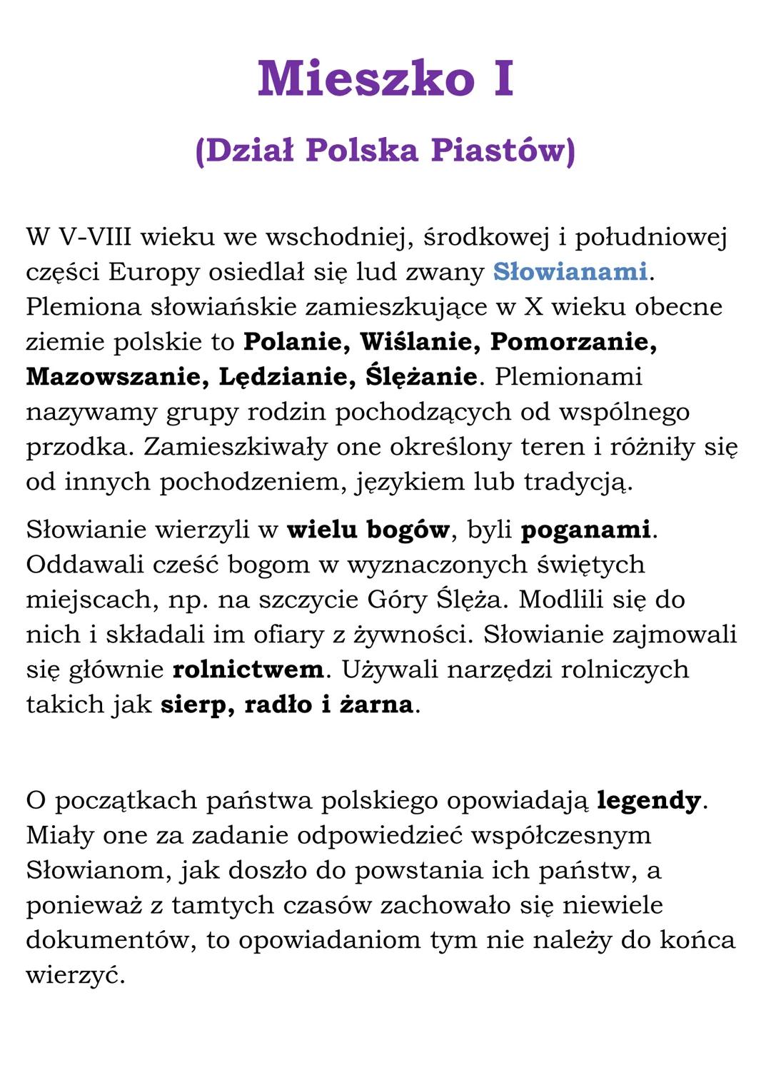 
<p>W V-VIII wieku, na wschodzie, środku i południu Europy, osiedlali się Słowianie. Grupy rodzin pochodzących od wspólnego przodka zamieszk