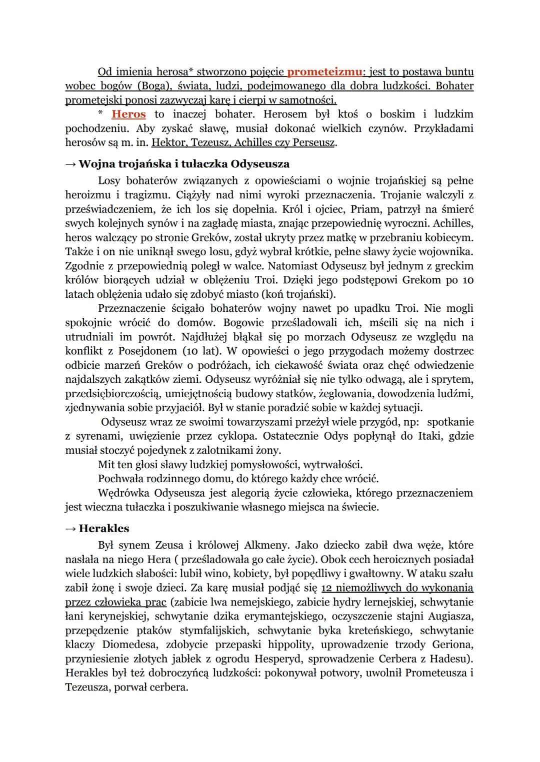 1. MITOLOGIA (GRECJA), JAN PARANDOWSKI
1) Mit (gr. mythos 'słowo') opowieść o bogach, istotach nadprzyrodzonych i
bohaterach dotycząca zwłas