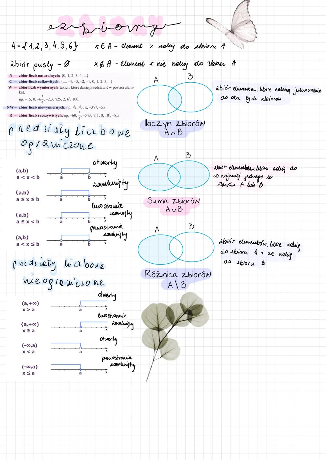 A={1,2,3,4,5,63
2biór pusty - Ø
Nzbiór liczb naturalnych: {0, 1, 2, 3, 4,...)
C - zbiór liczb calkowitych: ..., -4,-3, -2, -1, 0, 1, 2, 3,..