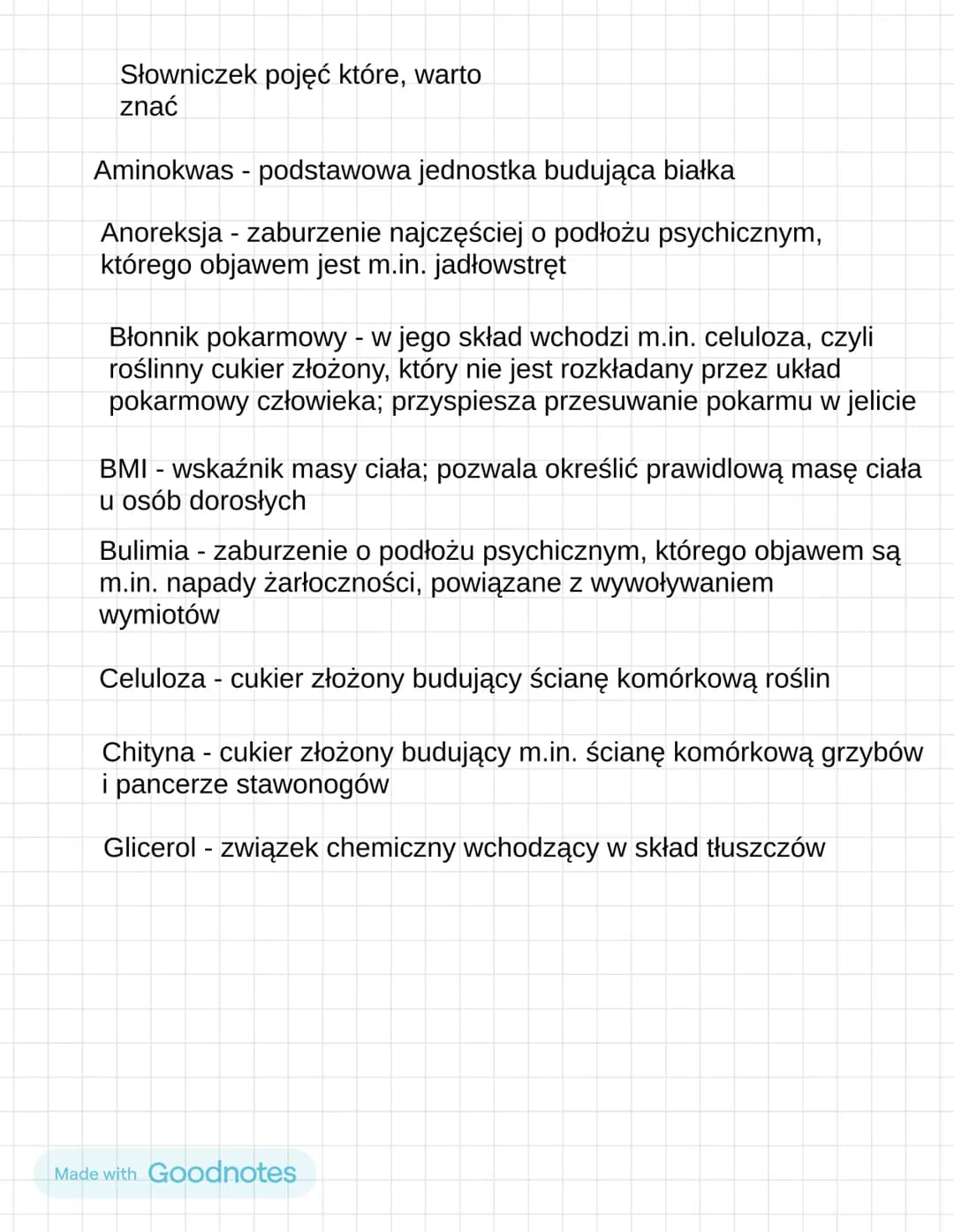 Podsumowanie
działu III
Białka
Charakterystyka składników pokarmowych
budowa: z cząsteczek aminokwasów
funkcje:
- budulcowa
- regulująca
- o