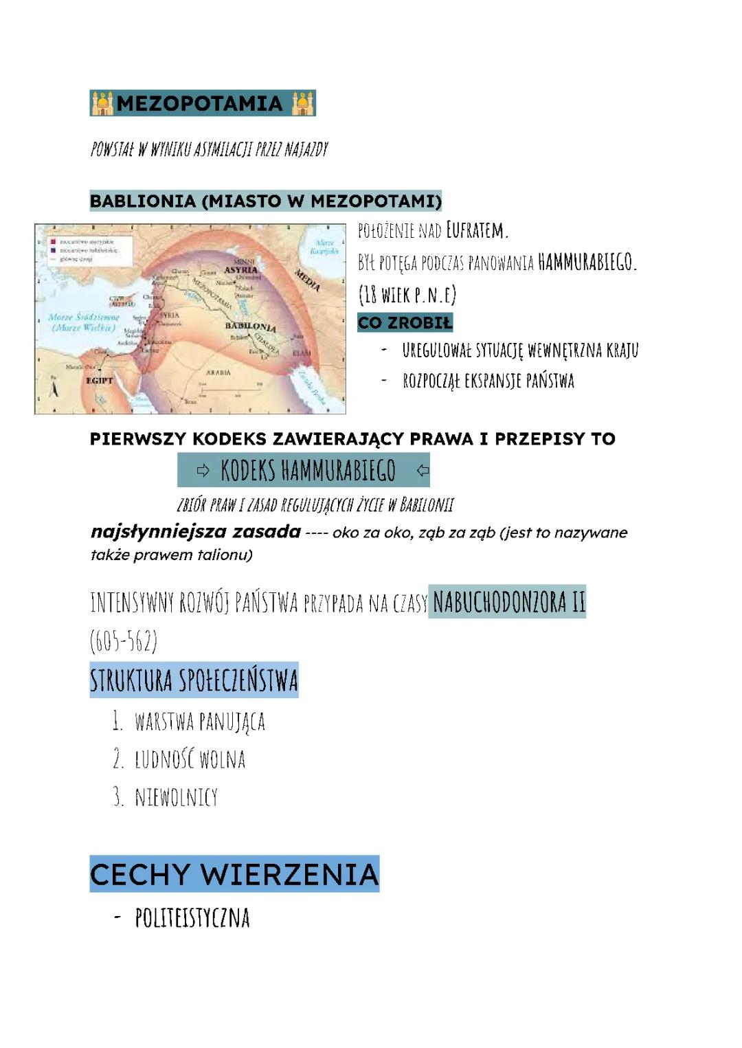 MEZOPOTAMIA I INNE HISTORIA