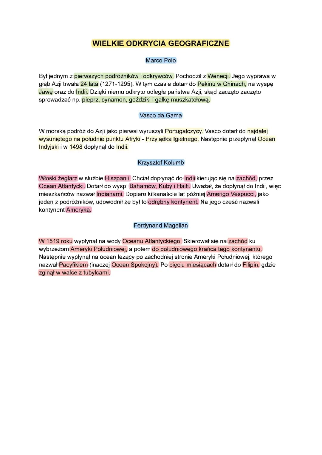 Pierwsze podróże geograficzne