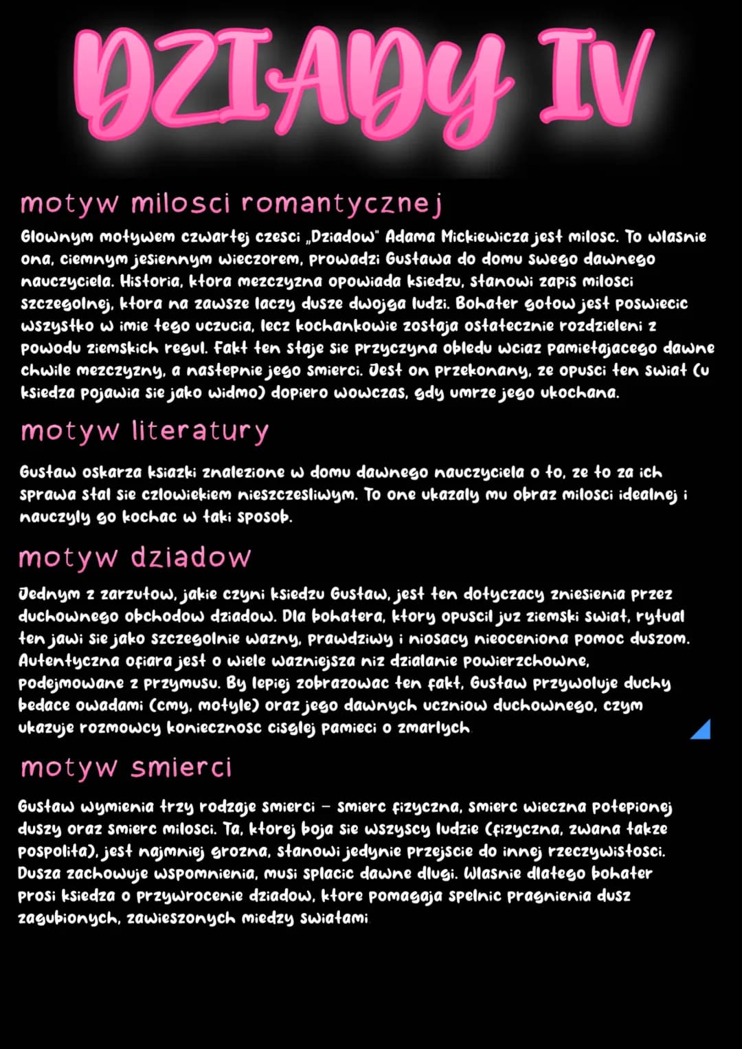 DZIADY IV
czas i miejsce akcji
Akcja rozgrywa sie w Dzień Zaduszny, czyli 2 listopada, ale autor nie informuje
czytelnika, ktory to rok. Naj