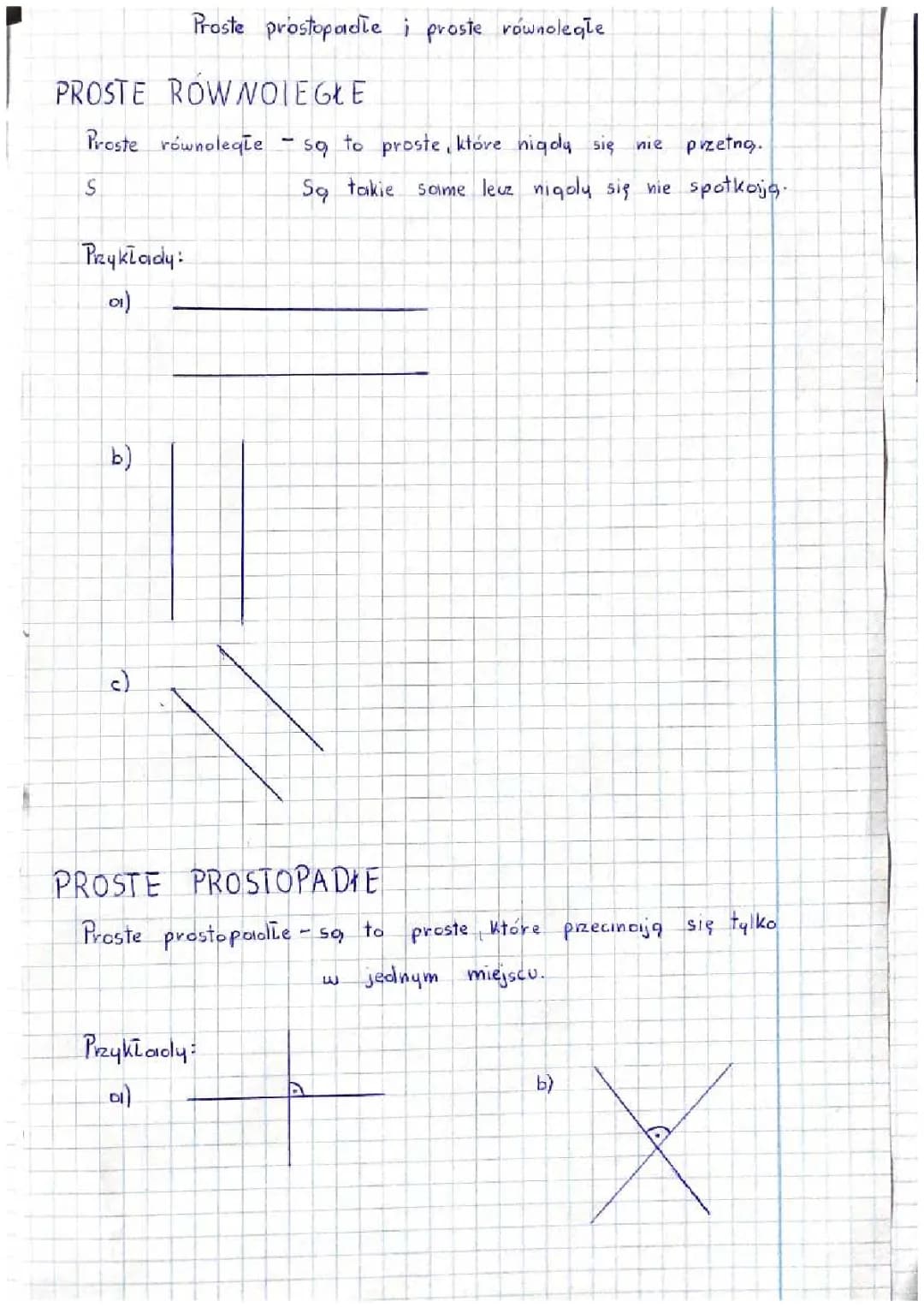 proste prostopadłe i proste równoległe