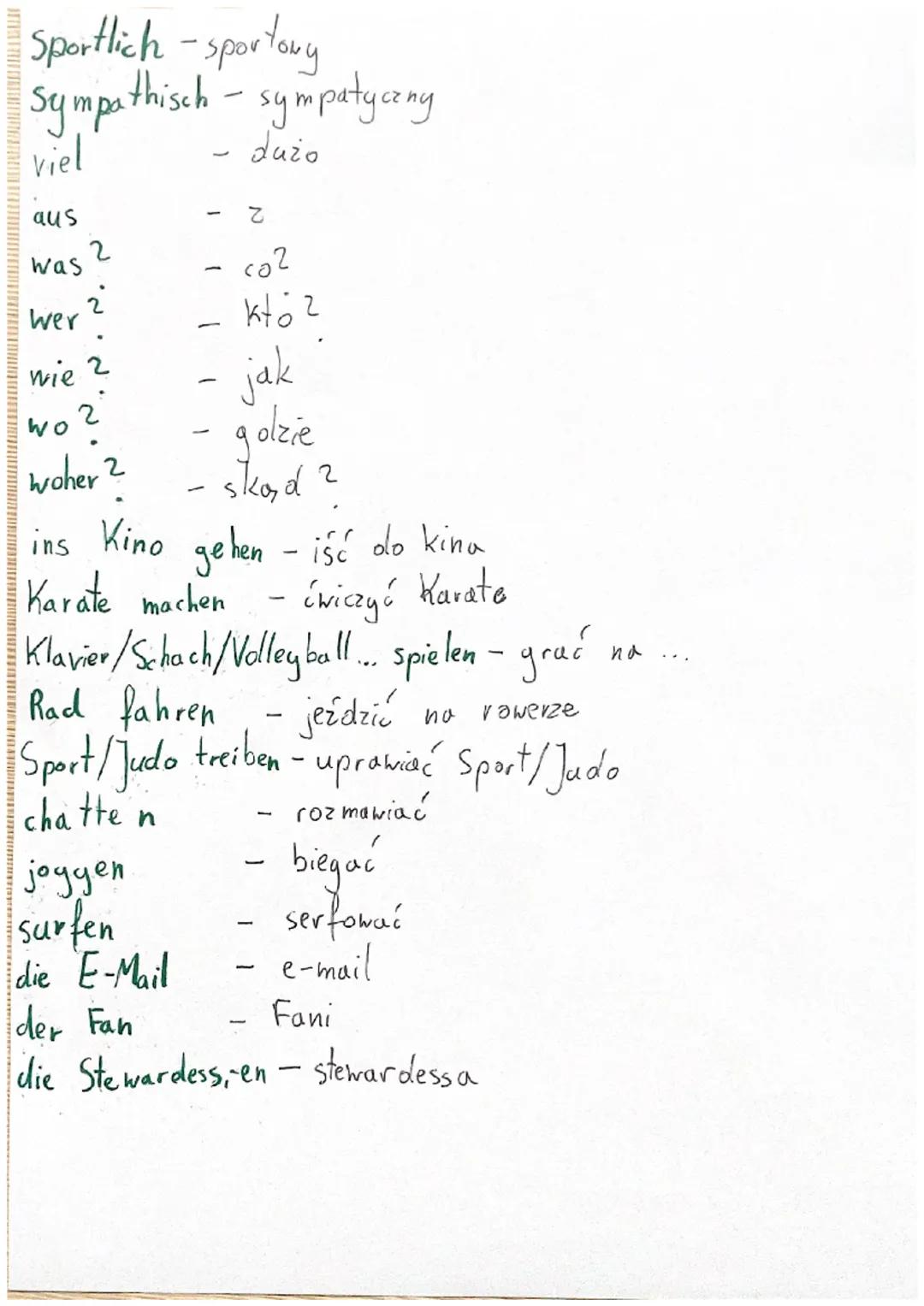 I regelgial
- pytania
Wie heißt du 2
Woher kommst du 2
Wo wohnst du
2
Wie alt bist du?
Was machst du
(
ich (ja)
du(ty)
er/sie/es (on/onalone