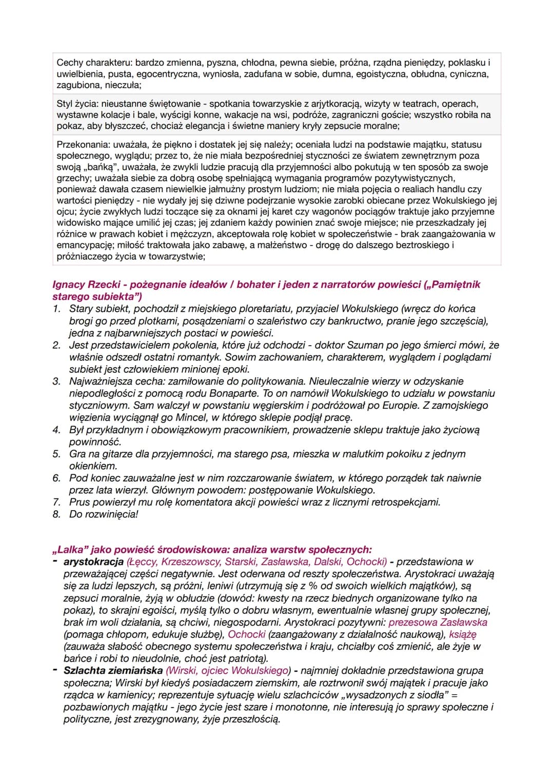 ,,Lalka" Bolesława Prusa - tematyka
Na co powinienem zwrócić uwagę podczas czytania lektury?
Kreacja Stanisława Wokulskiego - ,,we mnie jest