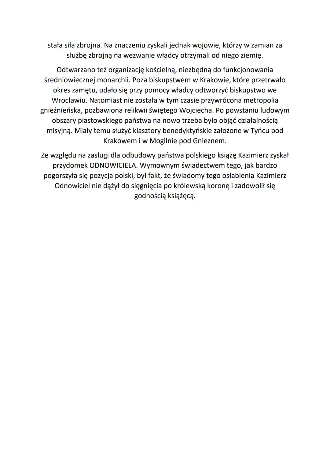 KRYZYS MONARCHII PIASTÓW
Bolesław Chrobry rozszerzył granie państwa piastowskiego. Wojowniczy
władca prowadził wojny z nieomal wszystkimi są