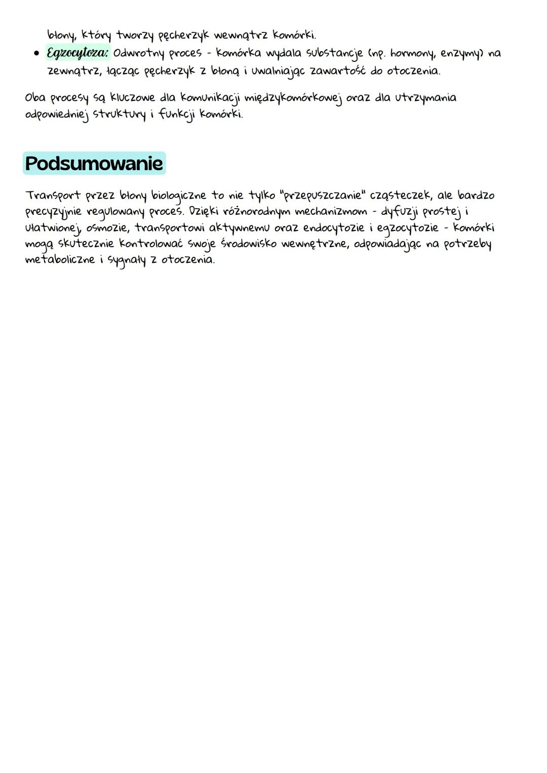 --- OCR Start ---
Transport przez błony biologiczne
Transport przez błony komórkowe to proces, dzięki któremu komórka kontroluje, jakie
subs